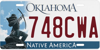 OK license plate 748CWA