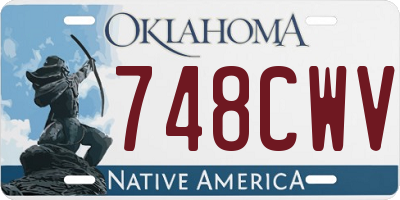 OK license plate 748CWV