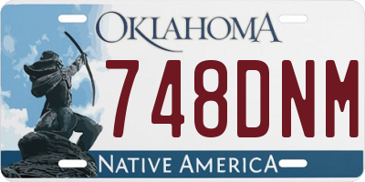 OK license plate 748DNM