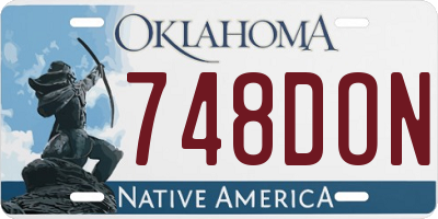 OK license plate 748DON