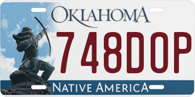 OK license plate 748DOP