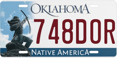 OK license plate 748DOR