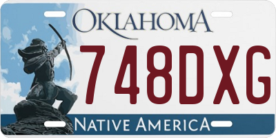 OK license plate 748DXG