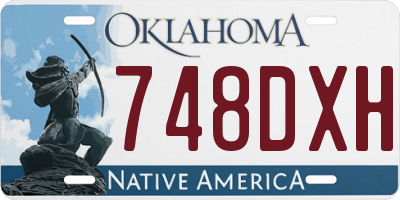 OK license plate 748DXH