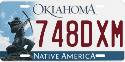 OK license plate 748DXM