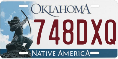 OK license plate 748DXQ