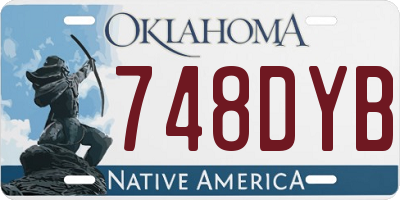 OK license plate 748DYB