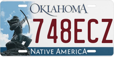 OK license plate 748ECZ