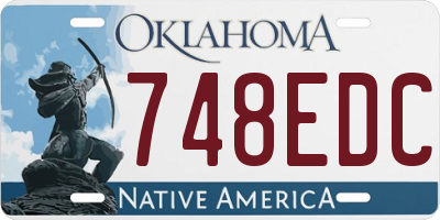 OK license plate 748EDC
