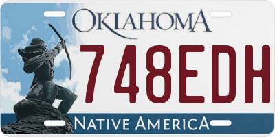 OK license plate 748EDH