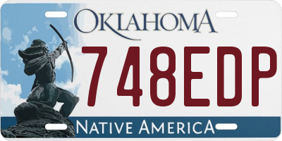 OK license plate 748EDP