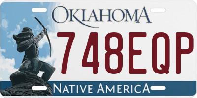 OK license plate 748EQP