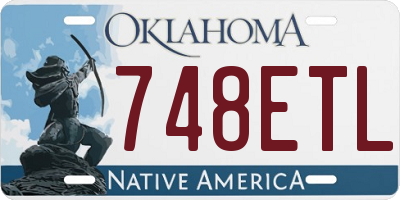 OK license plate 748ETL
