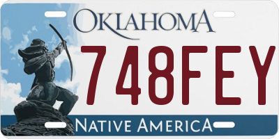 OK license plate 748FEY
