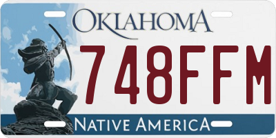 OK license plate 748FFM