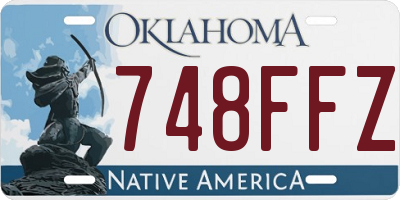OK license plate 748FFZ