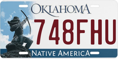 OK license plate 748FHU