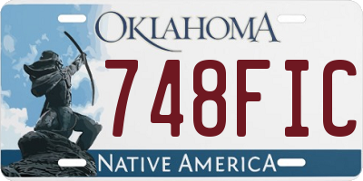 OK license plate 748FIC
