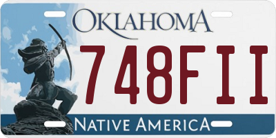 OK license plate 748FII