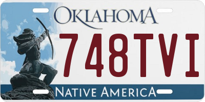 OK license plate 748TVI