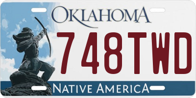 OK license plate 748TWD
