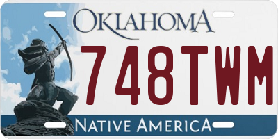 OK license plate 748TWM