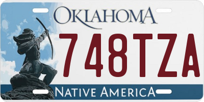 OK license plate 748TZA