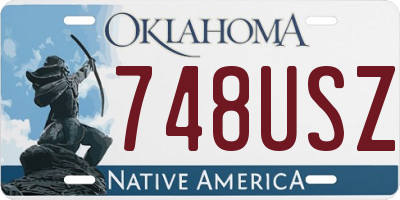 OK license plate 748USZ