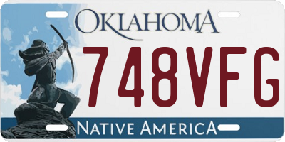 OK license plate 748VFG