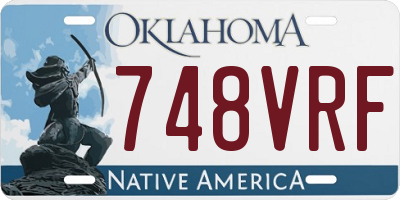 OK license plate 748VRF