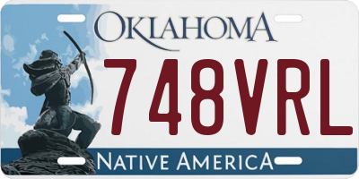 OK license plate 748VRL