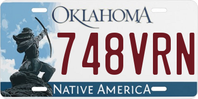 OK license plate 748VRN