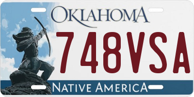 OK license plate 748VSA