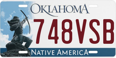OK license plate 748VSB