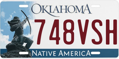 OK license plate 748VSH