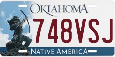 OK license plate 748VSJ