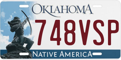 OK license plate 748VSP