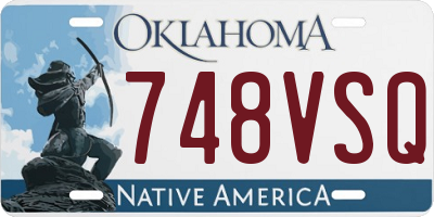 OK license plate 748VSQ