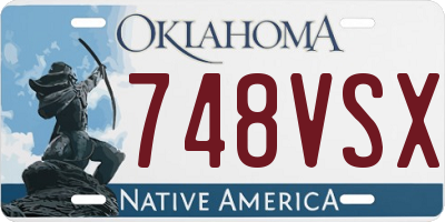 OK license plate 748VSX