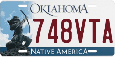 OK license plate 748VTA