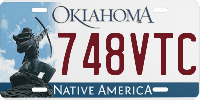 OK license plate 748VTC