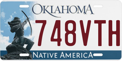 OK license plate 748VTH