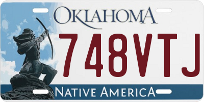 OK license plate 748VTJ