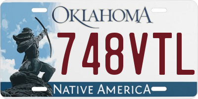 OK license plate 748VTL