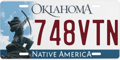 OK license plate 748VTN