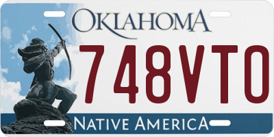 OK license plate 748VTO