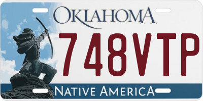 OK license plate 748VTP