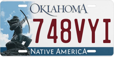 OK license plate 748VYI