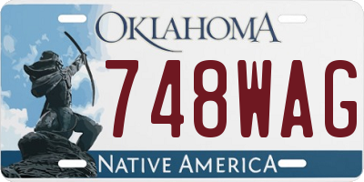 OK license plate 748WAG