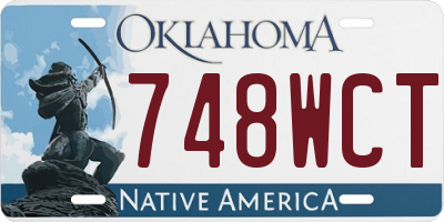 OK license plate 748WCT